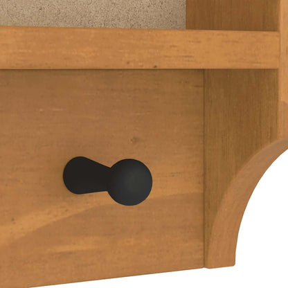 Wall-mounted Coat Rack SANDNES 45x12x35 cm Solid Wood Pine
