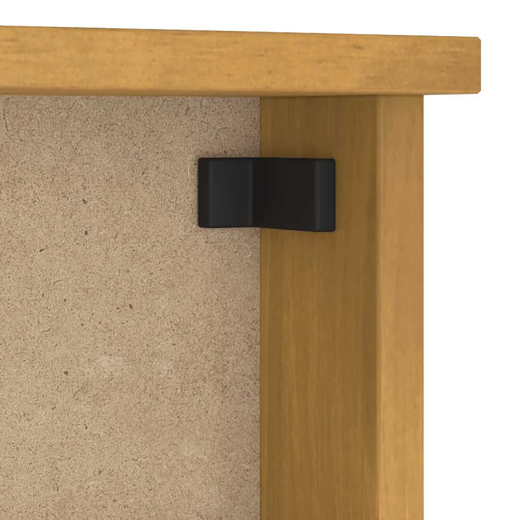 Wall-mounted Coat Rack SANDNES 45x12x35 cm Solid Wood Pine