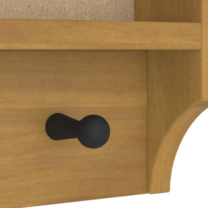Wall-mounted Coat Rack SANDNES 45x12x35 cm Solid Wood Pine