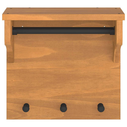 Wall-mounted Coat Rack SANDNES 43x30x42 cm Solid Wood Pine