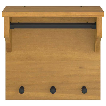 Wall-mounted Coat Rack SANDNES 43x30x42 cm Solid Wood Pine