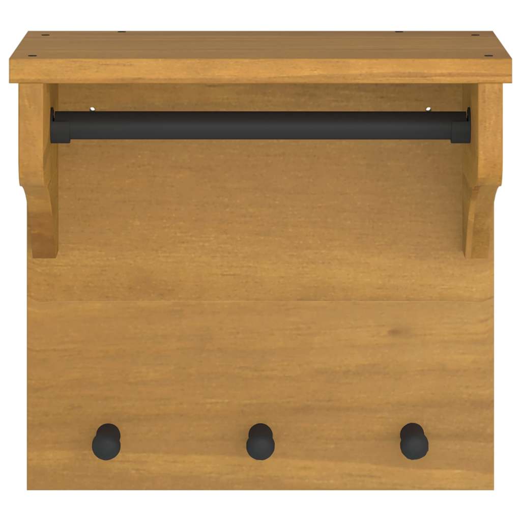 Wall-mounted Coat Rack SANDNES 43x30x42 cm Solid Wood Pine