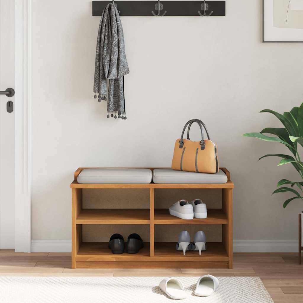 Hallway Bench SANDNES 87x40x50 cm Solid Wood Pine