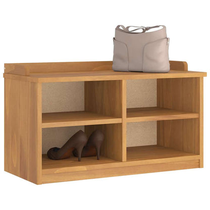 Hallway Bench SANDNES 87x40x50 cm Solid Wood Pine