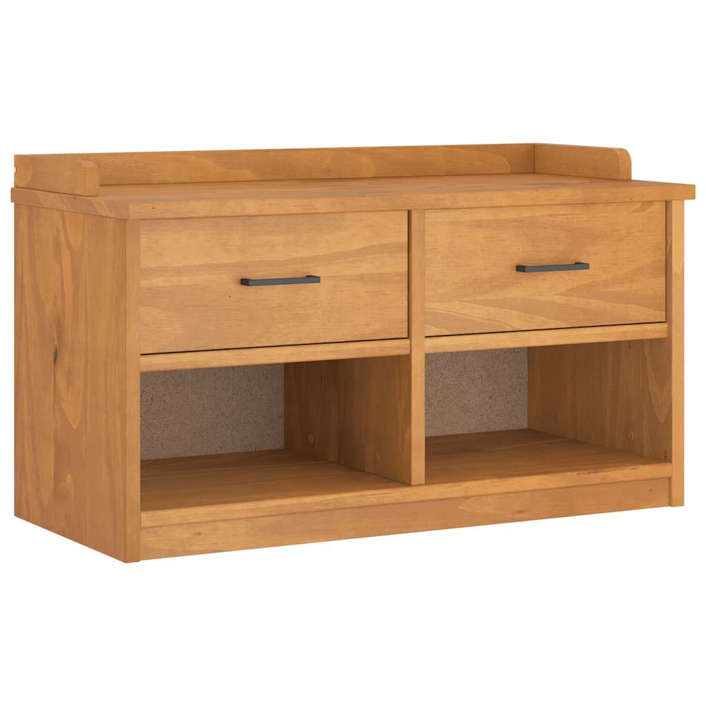Hallway Bench SANDNES 87x40x50 cm Solid Wood Pine