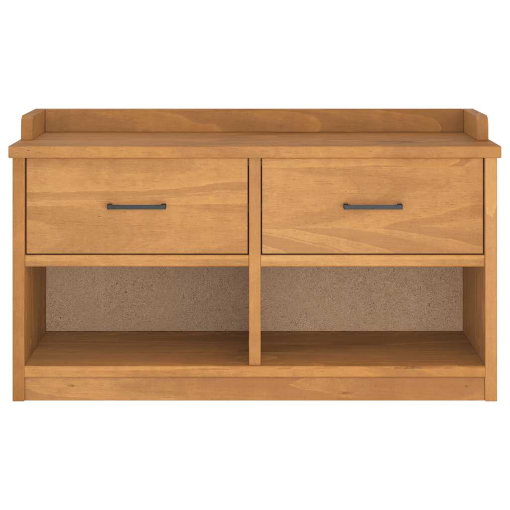 Hallway Bench SANDNES 87x40x50 cm Solid Wood Pine