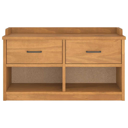Hallway Bench SANDNES 87x40x50 cm Solid Wood Pine