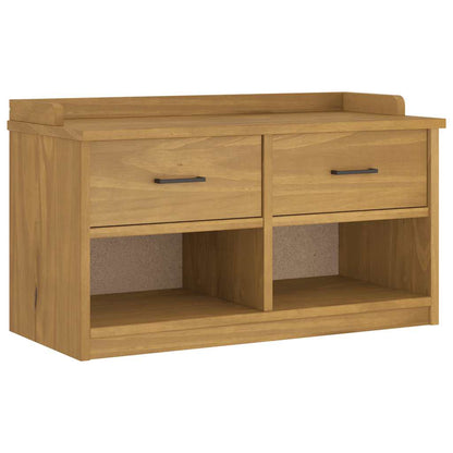Hallway Bench SANDNES 87x40x50 cm Solid Wood Pine