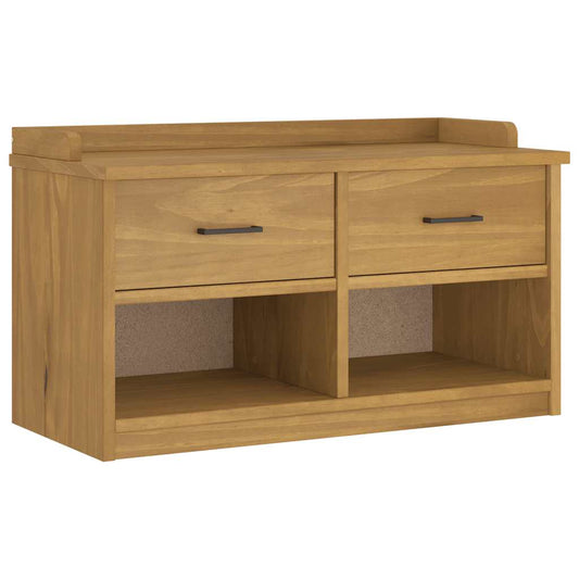 Hallway Bench SANDNES 87x40x50 cm Solid Wood Pine