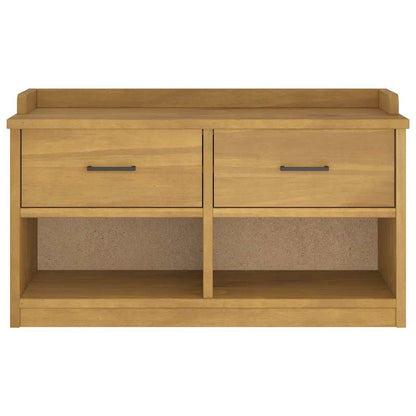 Hallway Bench SANDNES 87x40x50 cm Solid Wood Pine