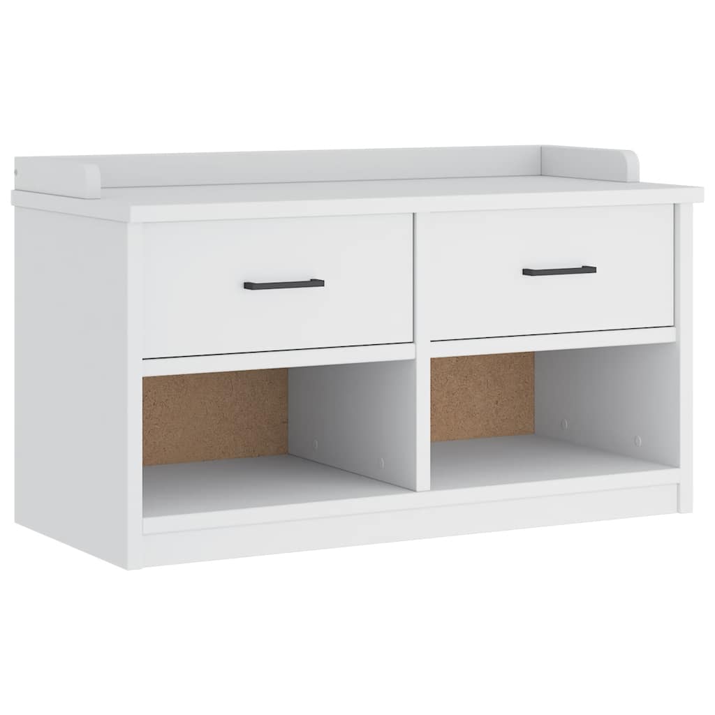 Hallway Bench "SANDNES" White 87x40x50 cm Solid Wood Pine
