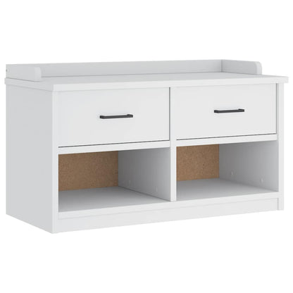 Hallway Bench "SANDNES" White 87x40x50 cm Solid Wood Pine