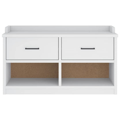 Hallway Bench "SANDNES" White 87x40x50 cm Solid Wood Pine