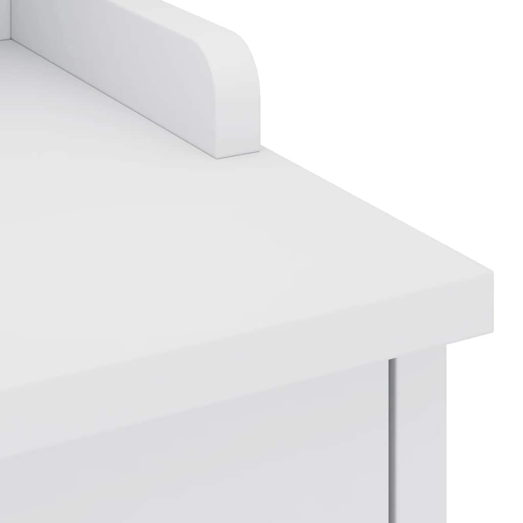 Hallway Bench "SANDNES" White 87x40x50 cm Solid Wood Pine