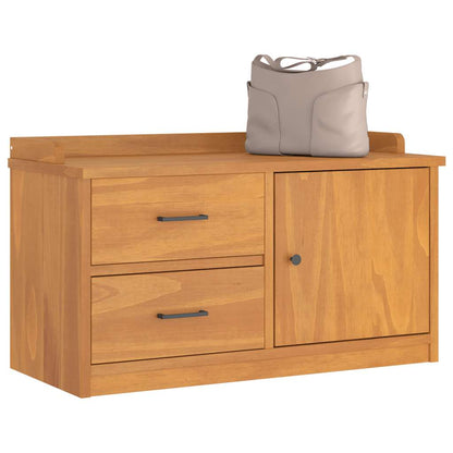 Hallway Bench SANDNES 87x40x50 cm Solid Wood Pine