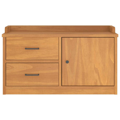 Hallway Bench SANDNES 87x40x50 cm Solid Wood Pine