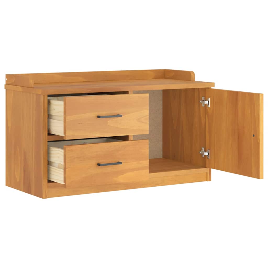 Hallway Bench SANDNES 87x40x50 cm Solid Wood Pine