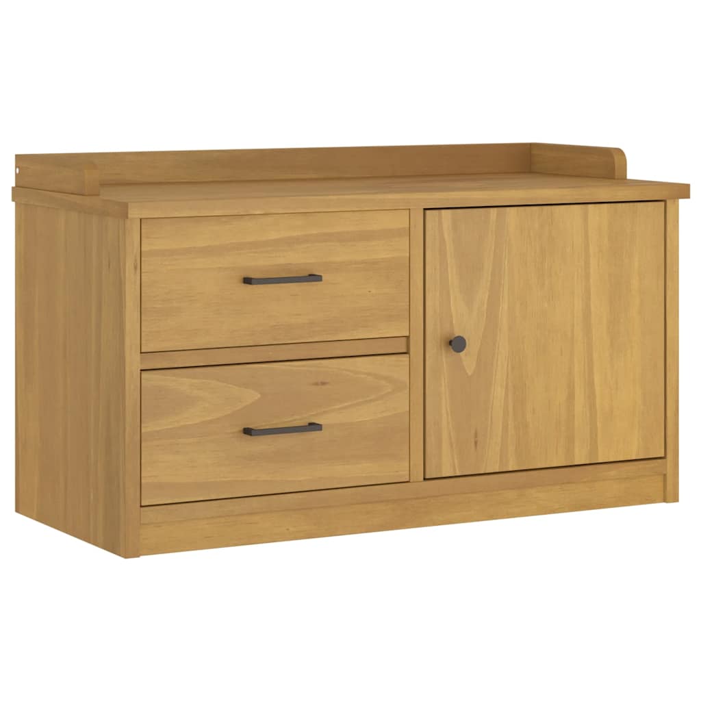 Hallway Bench SANDNES 87x40x50 cm Solid Wood Pine