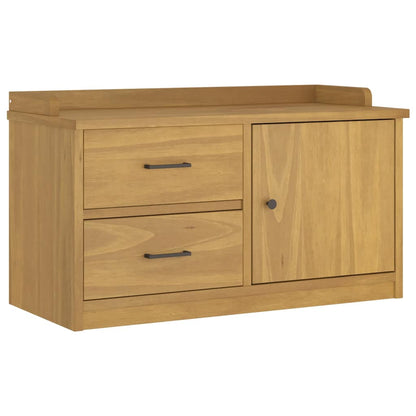 Hallway Bench SANDNES 87x40x50 cm Solid Wood Pine