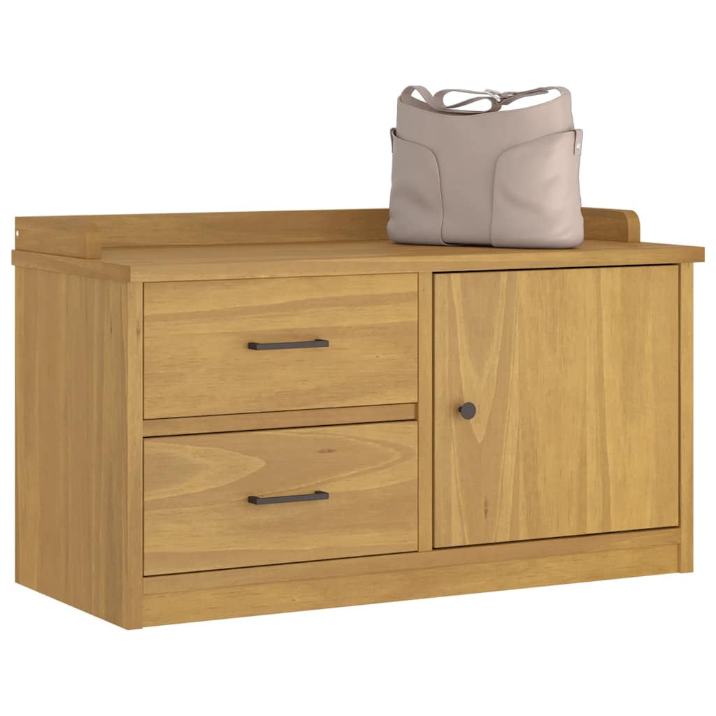 Hallway Bench SANDNES 87x40x50 cm Solid Wood Pine