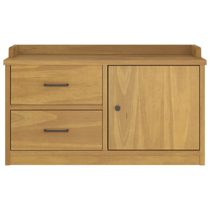 Hallway Bench SANDNES 87x40x50 cm Solid Wood Pine
