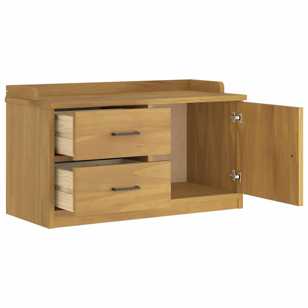 Hallway Bench SANDNES 87x40x50 cm Solid Wood Pine