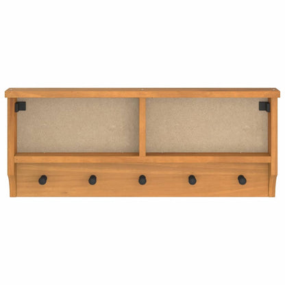 Wall-mounted Coat Rack SANDNES 87x12x35 cm Solid Wood Pine