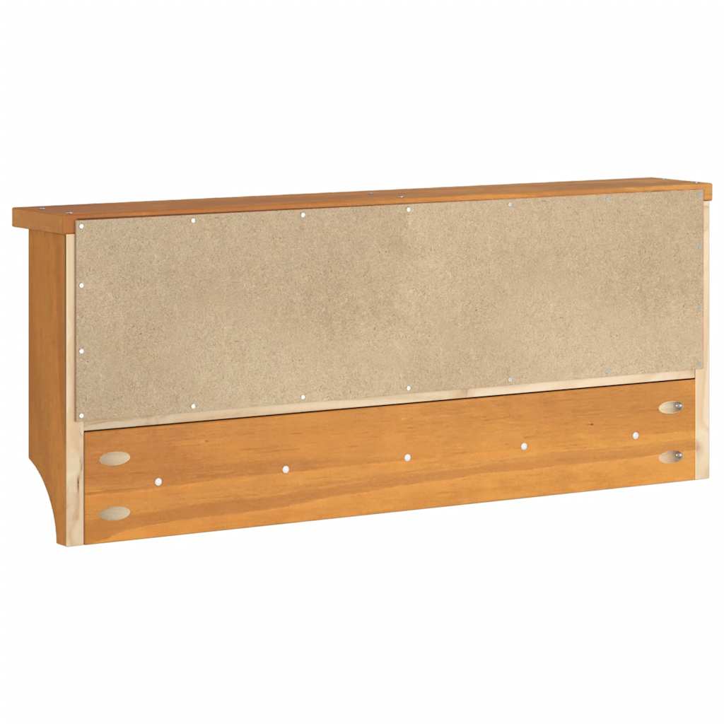 Wall-mounted Coat Rack SANDNES 87x12x35 cm Solid Wood Pine