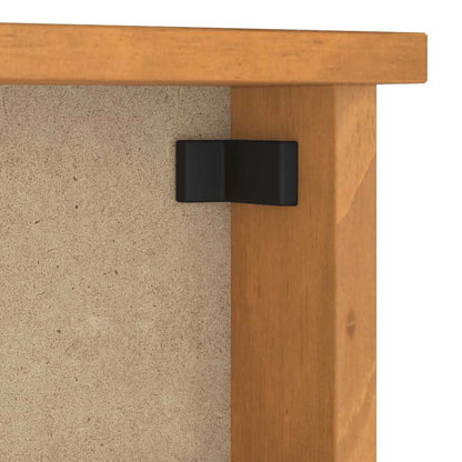 Wall-mounted Coat Rack SANDNES 87x12x35 cm Solid Wood Pine