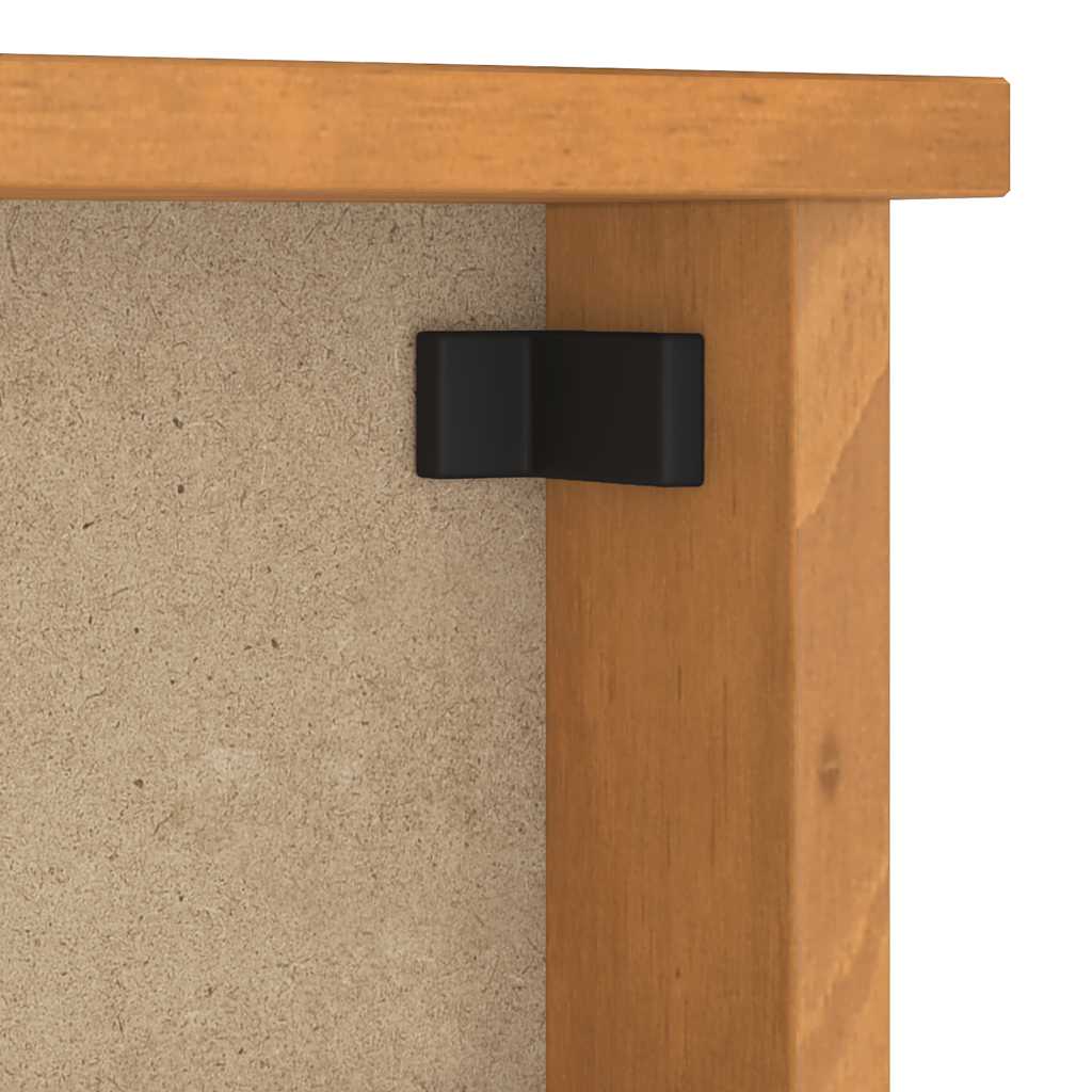 Wall-mounted Coat Rack SANDNES 87x12x35 cm Solid Wood Pine