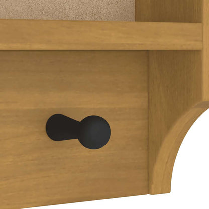 Wall-mounted Coat Rack SANDNES 87x12x35 cm Solid Wood Pine