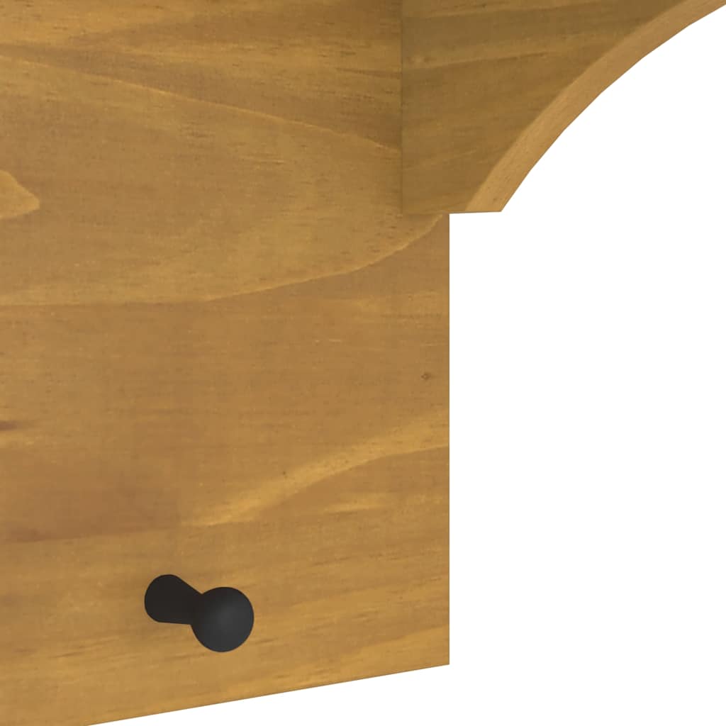 Wall-mounted Coat Rack SANDNES 87x30x42 cm Solid Wood Pine