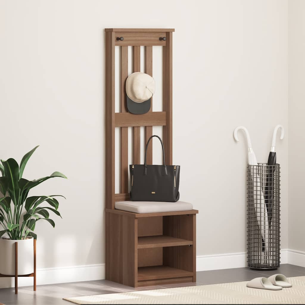 Hall Tree SANDNES 45x40x159.5 cm Solid Wood Pine