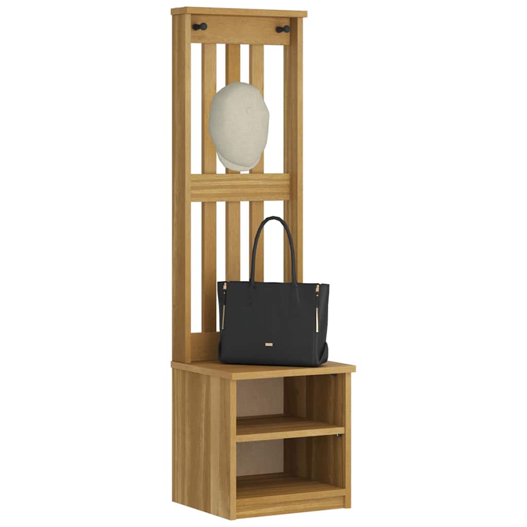 Hall Tree SANDNES 45x40x159.5 cm Solid Wood Pine