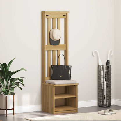 Hall Tree SANDNES 45x40x159.5 cm Solid Wood Pine