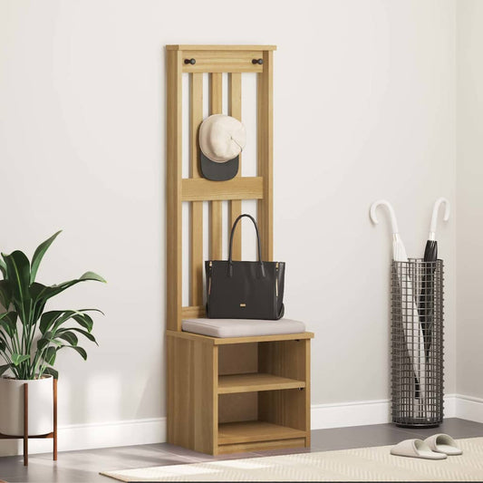 Hall Tree SANDNES 45x40x159.5 cm Solid Wood Pine
