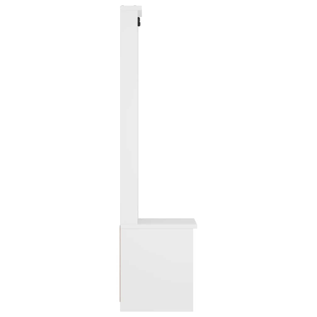 Hall Tree SANDNES White 45x40x159.5 cm Solid Wood Pine