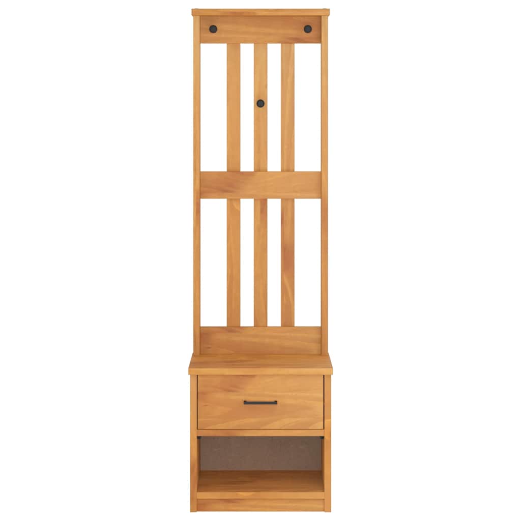 Hall Tree "SANDNES" 45x40x159,5 cm Solid Wood Pine
