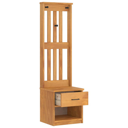 Hall Tree "SANDNES" 45x40x159,5 cm Solid Wood Pine