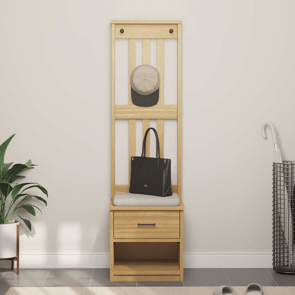 Hall Tree SANDNES 45x40x159.5 cm Solid Wood Pine