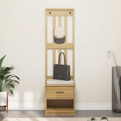 Hall Tree "SANDNES" 45x40x159,5 cm Solid Wood Pine