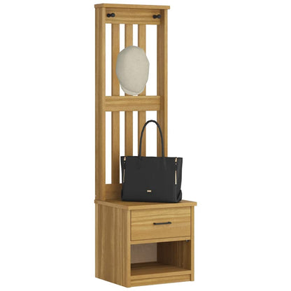Hall Tree "SANDNES" 45x40x159,5 cm Solid Wood Pine