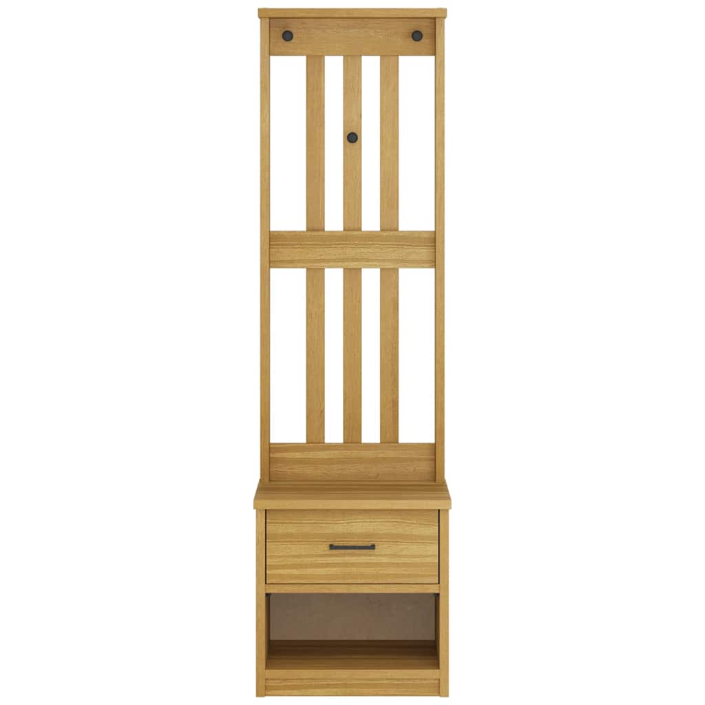 Hall Tree "SANDNES" 45x40x159,5 cm Solid Wood Pine