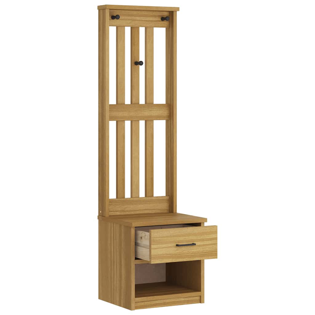 Hall Tree "SANDNES" 45x40x159,5 cm Solid Wood Pine