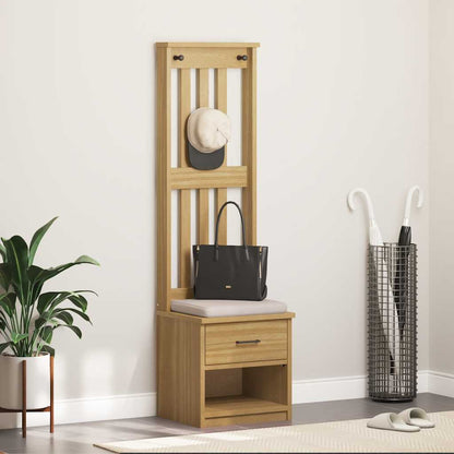 Hall Tree "SANDNES" 45x40x159,5 cm Solid Wood Pine
