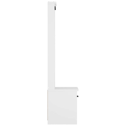 Hall Tree SANDNES White 45x40x159.5 cm Solid Wood Pine
