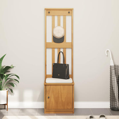 Hall Tree SANDNES 45x40x159.5 cm Solid Wood Pine
