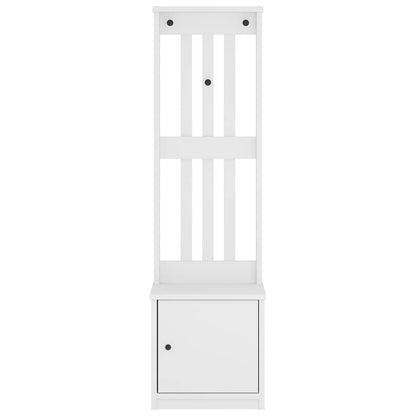Hall Tree "SANDNES" White 45x40x159,5 cm Solid Wood Pine
