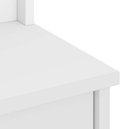 Hall Tree "SANDNES" White 45x40x159,5 cm Solid Wood Pine