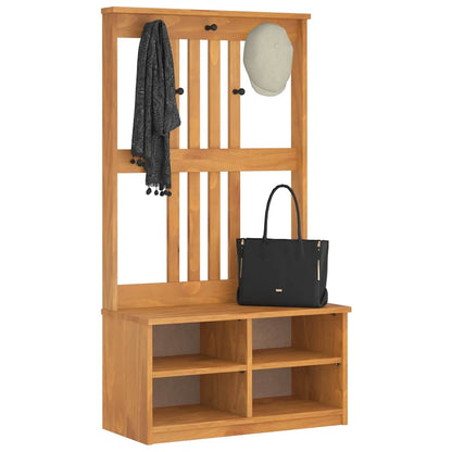 Hall Tree SANDNES 87x40x159.5 cm Solid Wood Pine